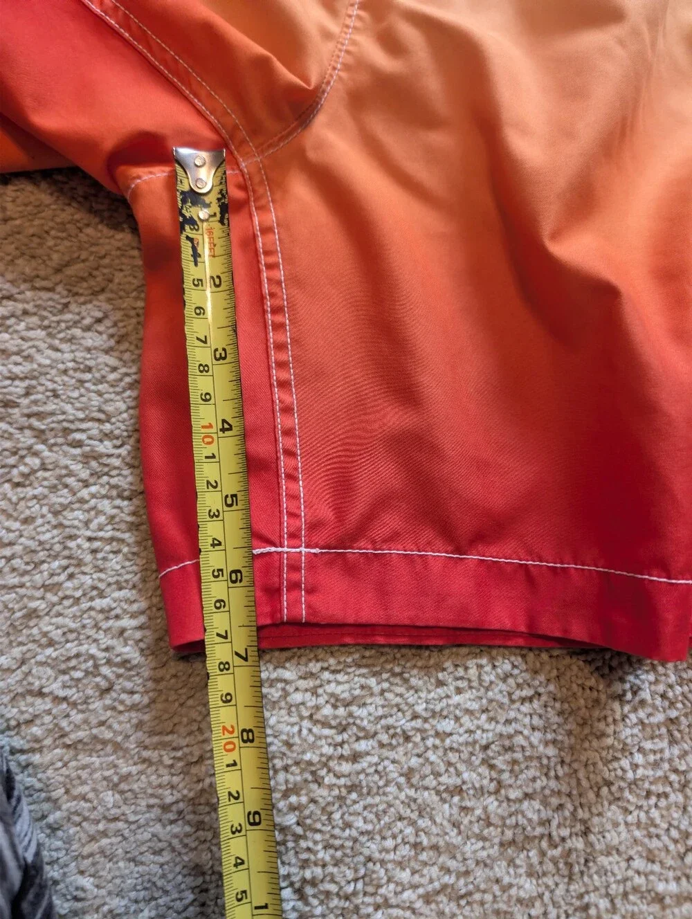 GAP Boys Ombre Yellow to Red Swim Trunks